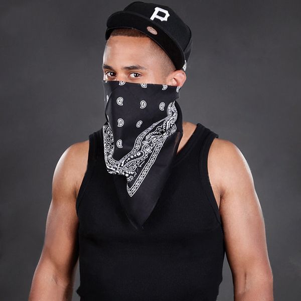 BANDANA 100 Cotton Plain Bandanas Headwrap Scarf Biker Mask Durag